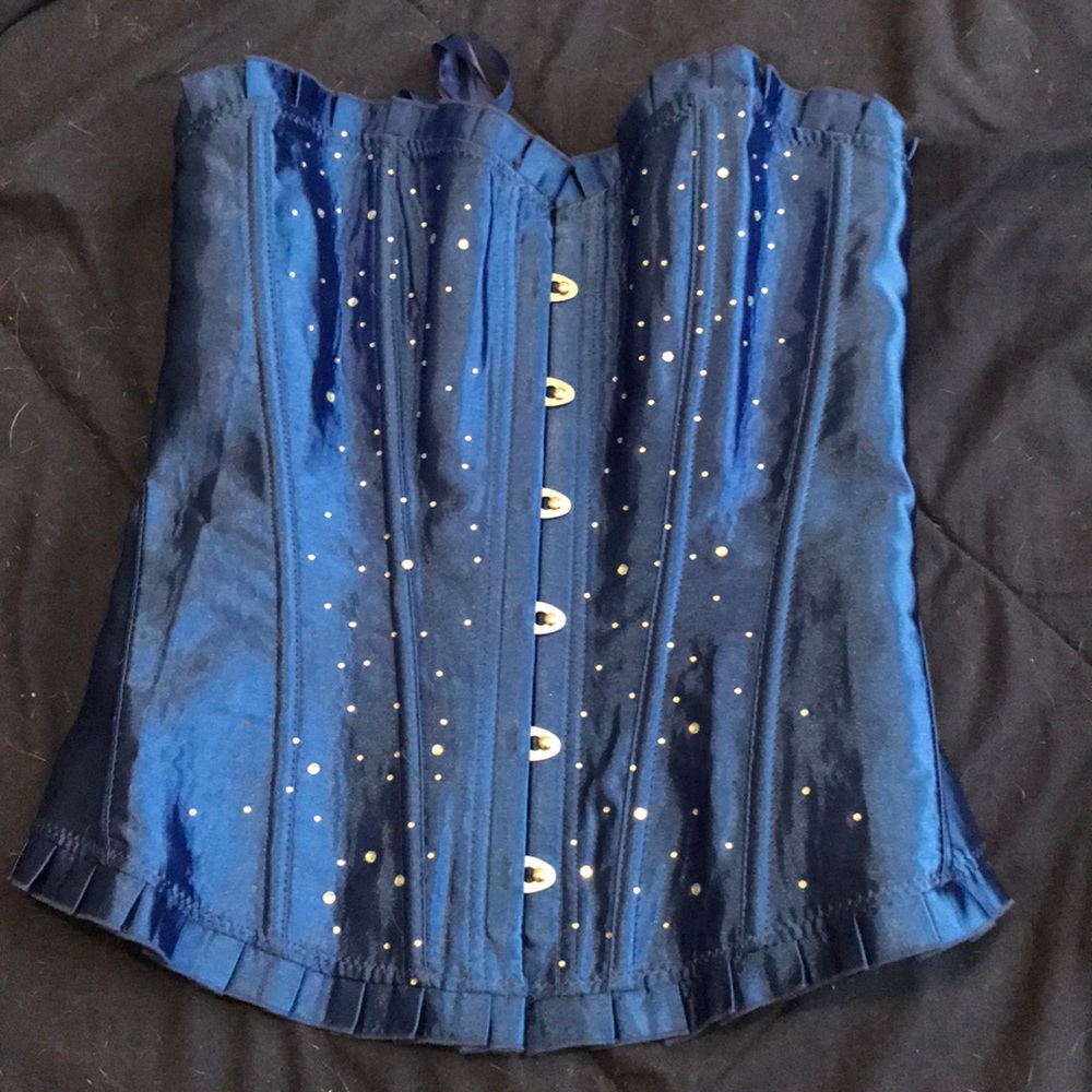Blue and Silver Corset